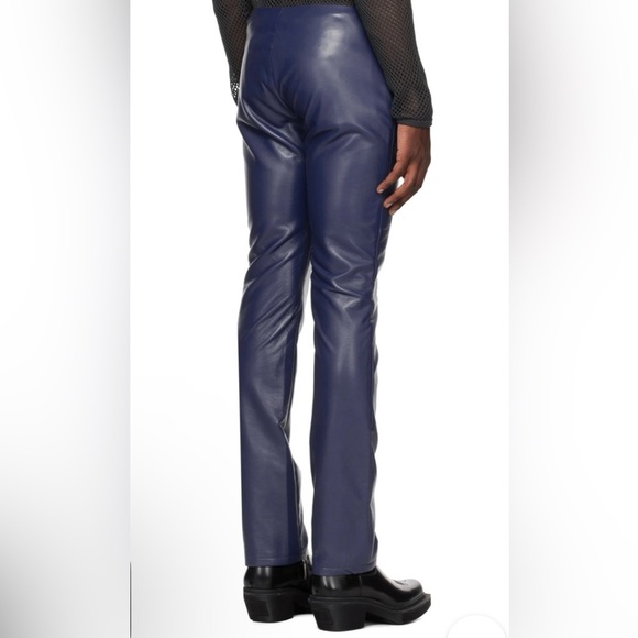 EUC Mowalola-True Blue faux leather pants. Size XS - Picture 3 of 12